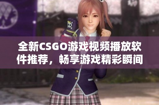 全新CSGO游戏视频播放软件推荐，畅享游戏精彩瞬间