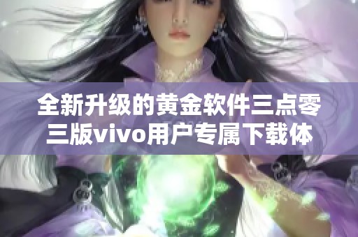 全新升级的黄金软件三点零三版vivo用户专属下载体验