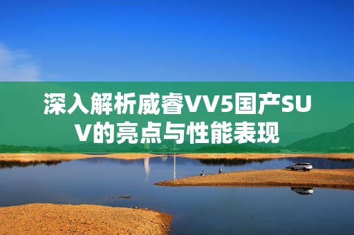 深入解析威睿VV5国产SUV的亮点与性能表现