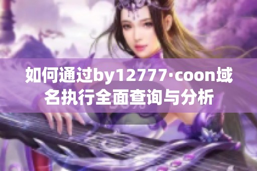 如何通过by12777·coon域名执行全面查询与分析