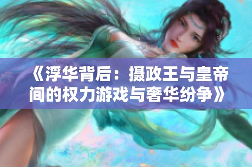 《浮华背后：摄政王与皇帝间的权力游戏与奢华纷争》