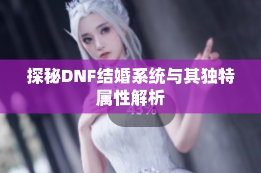 探秘DNF结婚系统与其独特属性解析