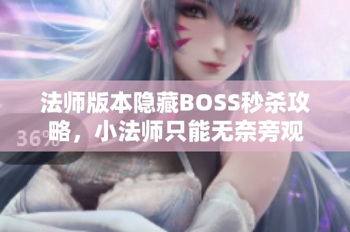 法师版本隐藏BOSS秒杀攻略，小法师只能无奈旁观