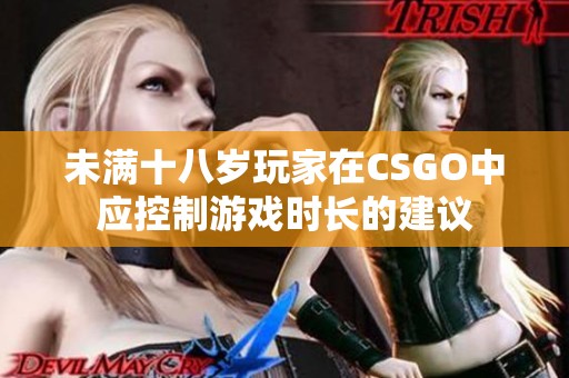 未满十八岁玩家在CSGO中应控制游戏时长的建议