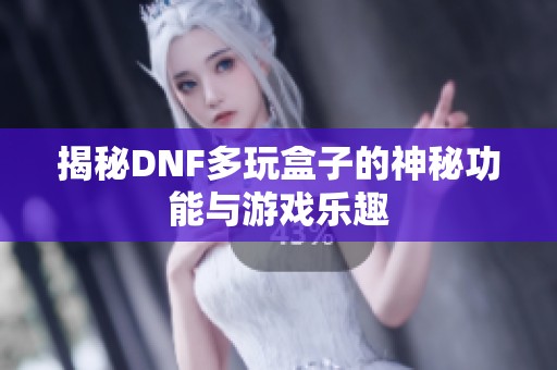 揭秘DNF多玩盒子的神秘功能与游戏乐趣