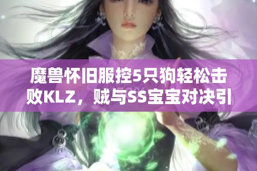 魔兽怀旧服控5只狗轻松击败KLZ，贼与SS宝宝对决引发热议