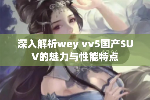 深入解析wey vv5国产SUV的魅力与性能特点