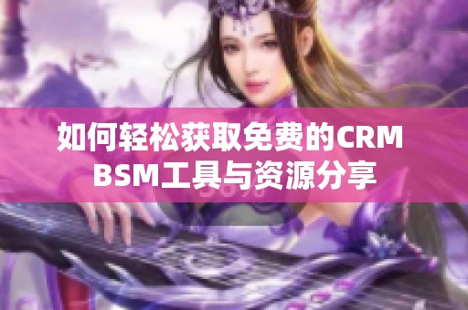 如何轻松获取免费的CRM BSM工具与资源分享