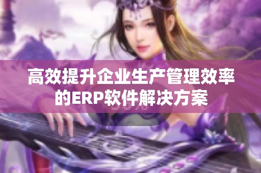 高效提升企业生产管理效率的ERP软件解决方案