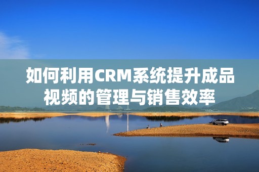 如何利用CRM系统提升成品视频的管理与销售效率