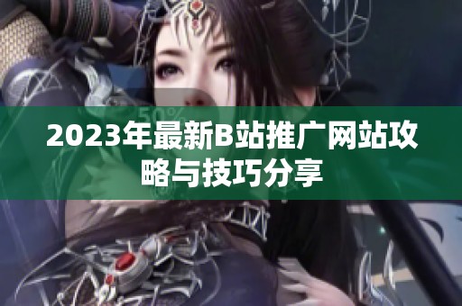 2023年最新B站推广网站攻略与技巧分享