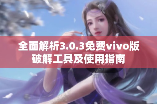 全面解析3.0.3免费vivo版破解工具及使用指南