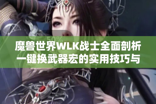 魔兽世界WLK战士全面剖析一键换武器宏的实用技巧与应用